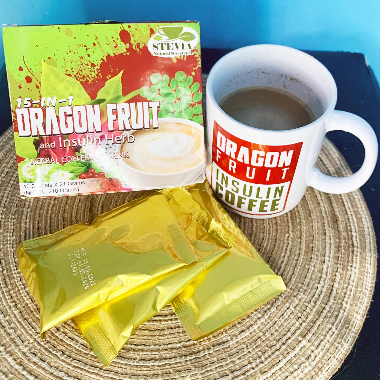 15 in 1 Dragon Fruit with Insulin Herbs Coffee