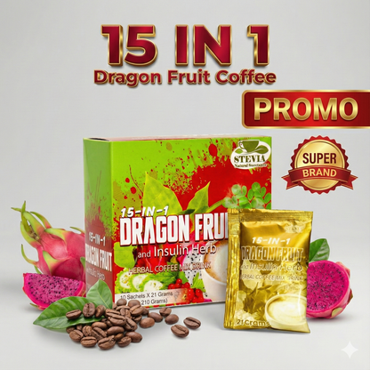 15 in 1 Dragon Fruit with Insulin Herbs Coffee